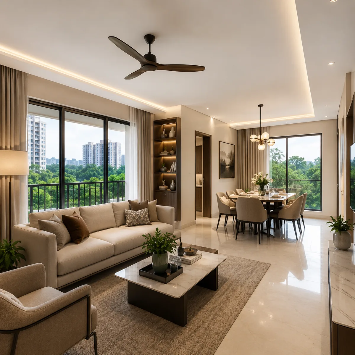 Purva Sanna Amanikere apartment living room interior