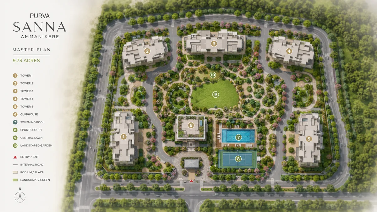 Purva Sanna Amanikere master plan site layout